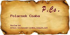 Polacsek Csaba névjegykártya