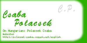 csaba polacsek business card
